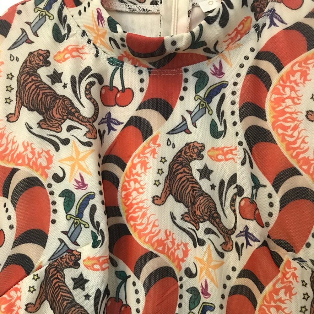 Tiger/Snake Jungle Pattern Bodycon Dress